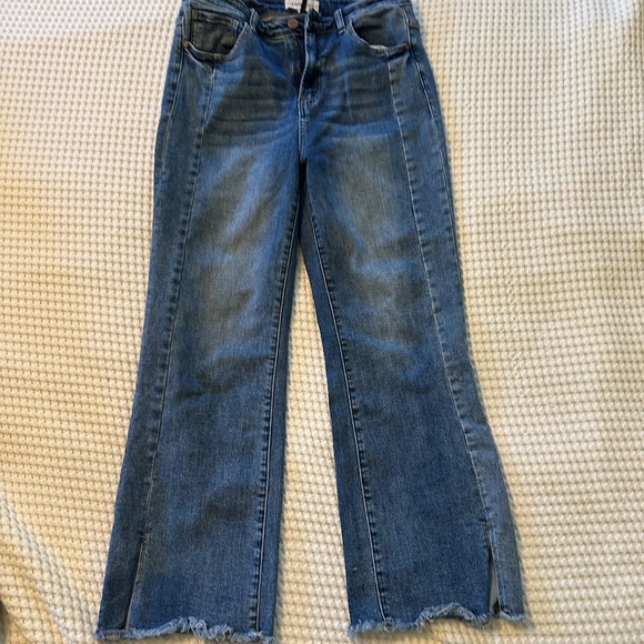 Risen Jeans RDP5685 size 13/31 High Rise Front Sean with Slit Straight Leg - Picture 1 of 11